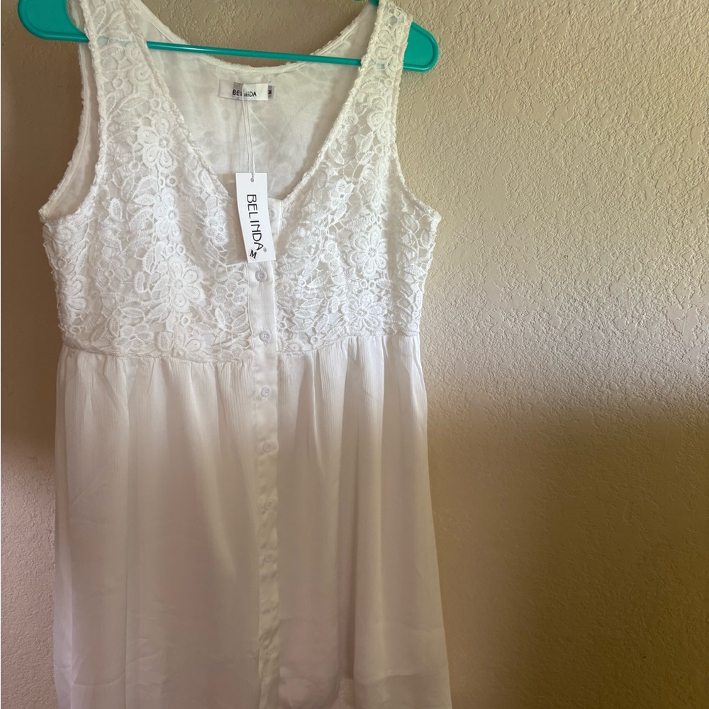Delirious White Midi Dress